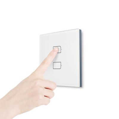 China Touch Screen Light Wall Switch BroadLink/BestCon TC2S Smart RF Controlled Wall Switch EU/UK Standard Sockets Touch Control Electrical Switches for sale