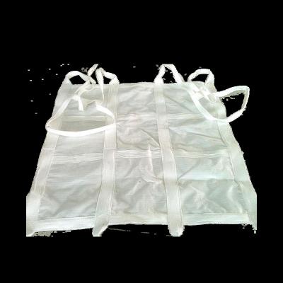 China Breathable Customized Plastic PP Bag Chute Chute Bulk Bag With 4 Loops Elephant Cross Corner Lifting Bag for sale