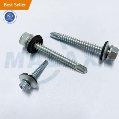 China Pan MALAXY Hex Screw Drill Roofing Tek Screws For Roof for sale