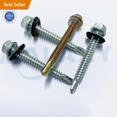 China MALAXY SS 316 Manufacturer Roof Screw Brass Dril Epdm Tek Hex Head Self Drilling Screw for sale