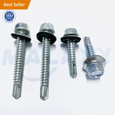 China Pan MALAXY Hex Head Screws With Epdm Roofing Teks Self Drilling Screws for sale