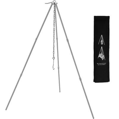 China Camping / Amazon Best Selling Camping Equipment Outdoor Cooking Equipment 31.5 Inch Portable Stainless Steel Camping Tripod for sale