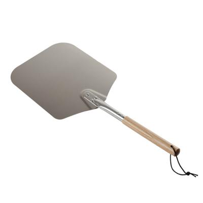 China Sustainable Oven Tool 66cm Length Premium Pizza BBQ Aluminum Pizza Paddle/Shovel With Wooden Handle for sale