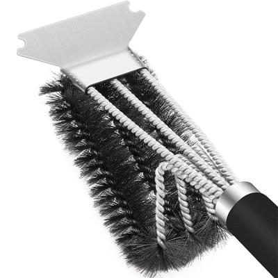 China Nonstick Grilling Accessories Great Gift 100% Rust Resistant Stainless Steel Bristle Free Grill Brush for sale