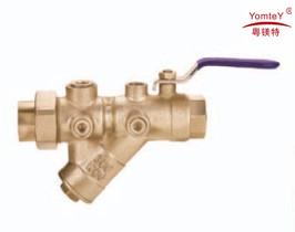 China yomtey brass   ball valve with strainer for sale