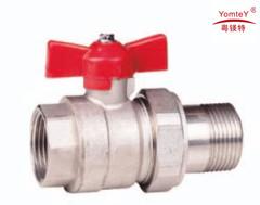 China yomtey brass female ＆male   ball valve  with union for sale