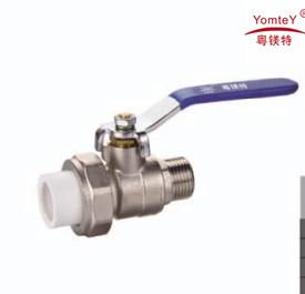 China yomtey brass male ball valve  with   PP-R union for sale