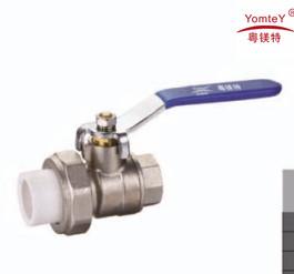 China yomtey brass female ball valve  with   PP-R union for sale