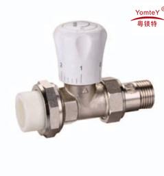 China yomtey brass hand temperature control valve  with   PP-R union for sale