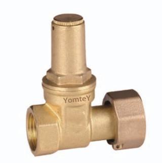 China Yomtey Brass gate valve for water meter with lock for sale