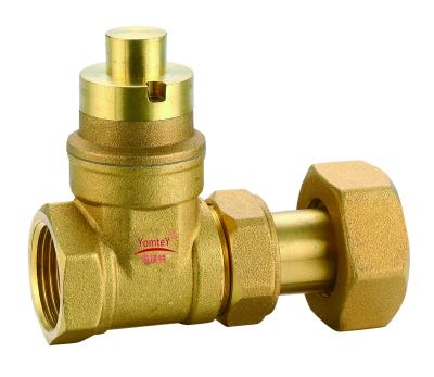 China YomteY Brass Magnetic-locking Gate Valve for Water Meter for sale