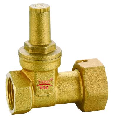 China YomteY Brass Gate Valve for Water Meter with Lock for sale