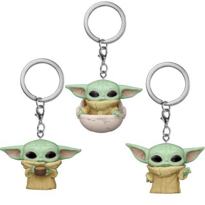 China Custom Key Display Anime Key Chain PVC 3d Metal Key Chain Baby Yoda for sale