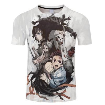 China Custom Anti-Wrinkle Inuyasha Demon Slayer Shirt Anime T-shirts Printed T Shirts For Men for sale