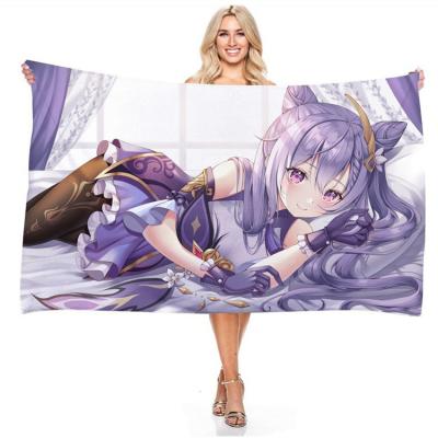 China Wholesale Genshin Impact Anime Bath Towel Cartoon Children's Safe Towel Beach Towels And Beach Blankets for sale