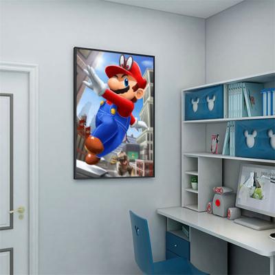 China Super Mario World Wall Paintings Canvas Art Decor Anime Picture Children Room Decoration Wall Cartoon Frames Pictures for sale