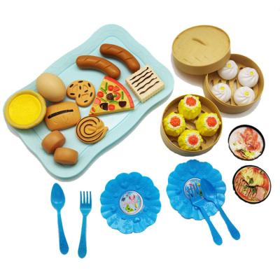 China Mini Play House Kids Toys Children's Cognitive Food Combination Role Play Mini Toy Kitchen Set Diy Free for sale