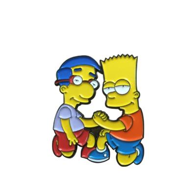 China From Factory Directly Worldwide Quick Release Pin Badge, Custom Cartoon Soft Enamel Simpsons Pin for sale