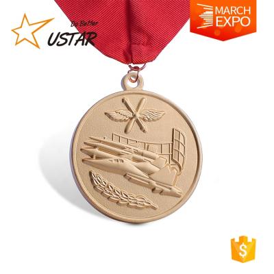 China Europe Factory Cheap Custom Zinc Alloy Gold Medals Sports Award Blank 3D Round Souvenir Gift Blank for sale