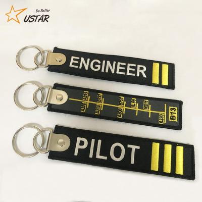 China Wholesale Custom Cheap Car Embroidered Keychain Fabric Motorcycle Logo Key Indicator Souvenir K-Noise Gifts for sale