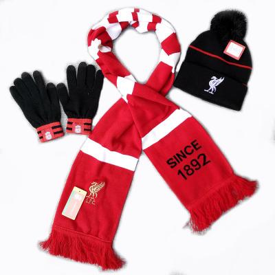 China As Picture Shown Custom Logo European Cup Sports Knitted Scarf Fans Scarf, Knitted Scarves For Football Team Football Fans for sale