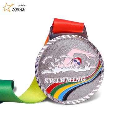 China Custom Europe Gold Silver Sport Medal, Personalized Antique Bronze Custom Honor Sport Swimming Medals for sale