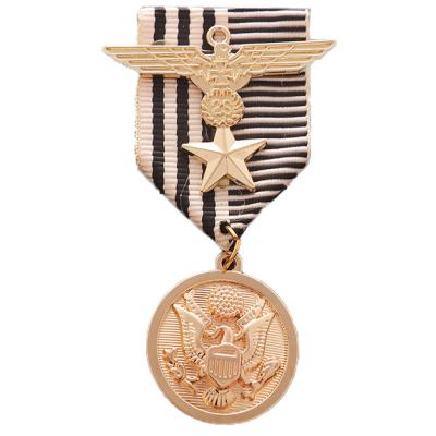 China Wholesale Europe Factory Price Custom You Exquisite Antique Metal Army Navy Gold White Design Medal Medal Sliver for sale