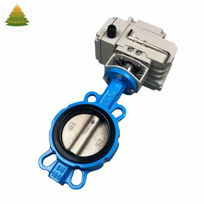 China AC110V220V 2ways industrial anti-corrosion electric actuator operated automatic drive motorized butterfly valve for sale