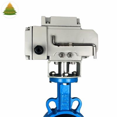 China Industrial and General Application 24v Wholesale Casting Hardware Electric Actuator Butterfly Valve 24v for sale