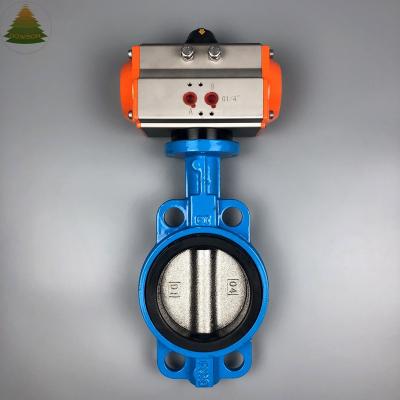 China Industrial Pneumatic Actuator YTC Positioner EPDM/PTFE Rubber Seal 12 Inch DN300 150LB Concentric Butterfly Valve for sale