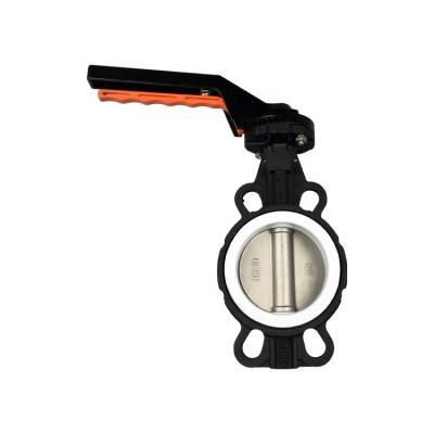 China Precision Groove Stainless Steel Industrial PTFE Lined Butterfly Valve for sale