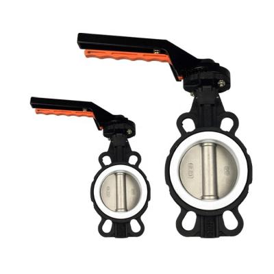 China Industrial Applied To Industrial Architectural Cast Iron Wafer Type Ships Seawater Manual Butterfly Valve for sale