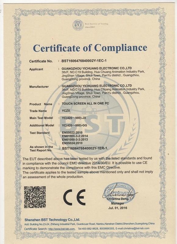 CE - Guangzhou Yichuang Electronic Co., Ltd.