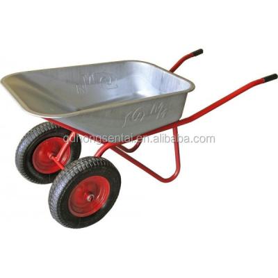 China heavy duty galvanized russian and ukraine market metal tray wheel wheelbarrow wb6432 for sale