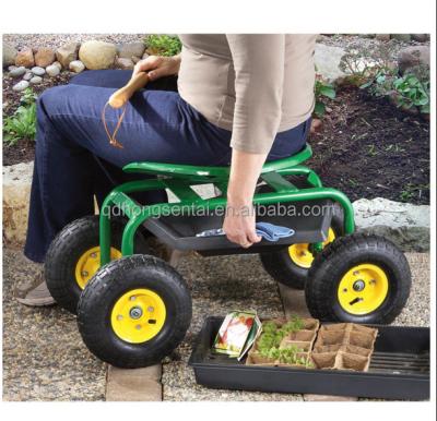 China Rolling Cart Garden Work Seat Rolling Trolley with 4 Wheels TC4501B GRC001 GRC002 for sale