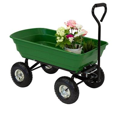 China For Garden Europe High Quality Market Plastic Tray Garden Tool Cart With Four Wheels TC2145 for sale