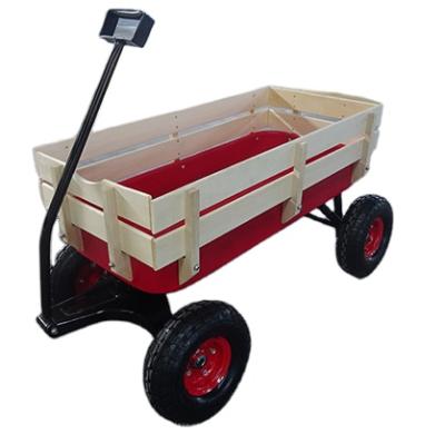 China Safe And Eco-friendly Popular Wholesale Kids Toy Trolley Wood And Metal Hand Cart for sale