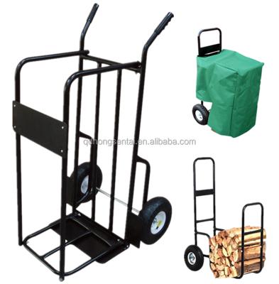 China Large firewood firewood wheel log hand rolling cart with cover for sale for sale