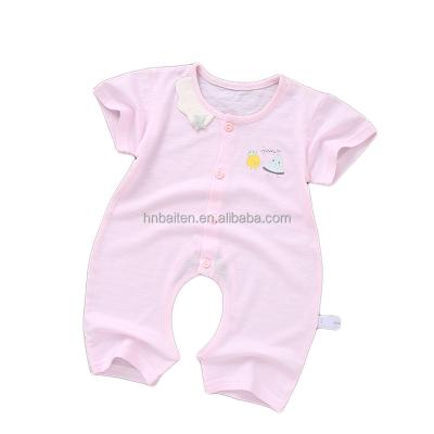 China OEM Anti-Shrink Summer Comfy Shorts Sleeves Baby Boy Girl Pajamas Clothing Romper Newborn Baby Clothes for sale