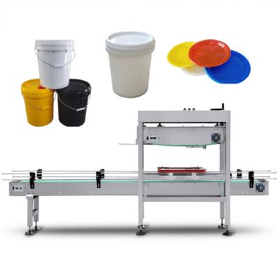 China High efficiency semi-automatic barrel lid press machine bucket cap cover pressing machine drum cover capping machine for 5L-30L for sale