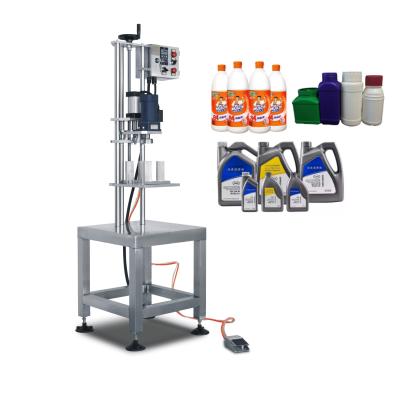 China Easy operation semi automatic capping machine manual bottle capper can connect with conveyor and roller for sale