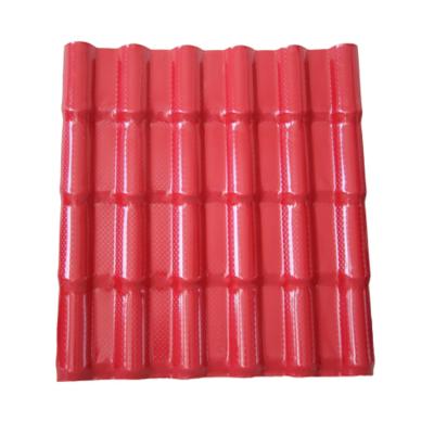 China 960 mm Claret ASA PVC Synthetic Resin Roof Tiles / PVC UPVC Plastic Residential Roof Tile Sheet WITH ASA COATED for sale