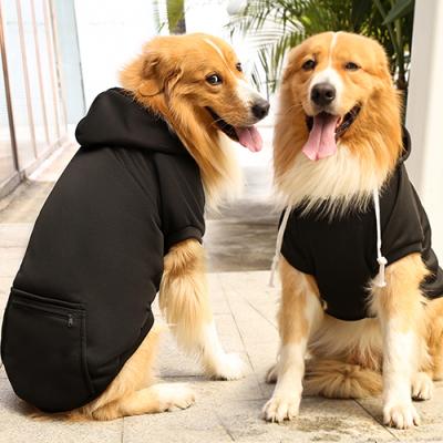 China Large Dog Fashion Winter Cotton Winter Jacket Cotton Warm Jacket Dog Viable Hot Selling Pure Color Sweatshirt Pet Clothes Hoodie for sale