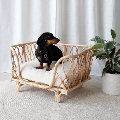 China Breathable Crib Pet Beds And Accessories Handwoven Rattan Bedroom , Breathable Living Room All-season for sale