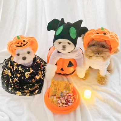 China Factory Outlet Stocked Customized Design Cosplay Costume Dog Halloween Pumpkin Hat For Pet for sale