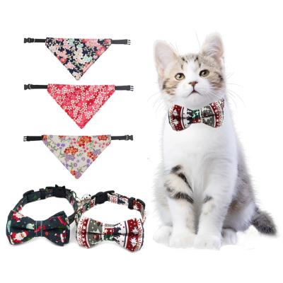 China Viable Christmas Bowties Collar Set Butterfly Bow Tie Bandanna Triangle Scarf Buckle and Doting Towel Pet Apparel and Accessories for sale