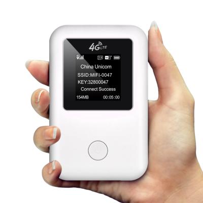 China Portable Mobile Wifi 4G Wifi Home Pocket LCD Display Router With Sim Card Slot for sale