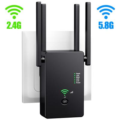 China Factory Price 2.4Ghz 5.8Ghz Router Wifi Amplifier Booster Signal Booster Dual Band Wifi Repeater 1200Mbps 4ROU447 for sale