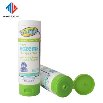 China Diameter 45mm Cosmetic Round 100ml Empty Plastic Squeeze Tube With Flip Top For Body Lotion Tube Sugar Cane Plastic Cosmetic Tube for sale