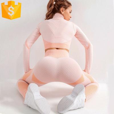 China Newest Breathable Fashion 3PCS Sports Gym Clothes Seamless Women Gym Yoga Set Workout Sets for sale